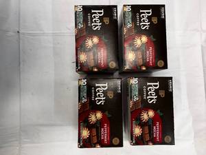 lot 155 image: 4x 10ct Peets Peppermint Mocha Kcups