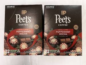 lot 164 image: 2x 22ct Peets Peppermin Mocha K-cups