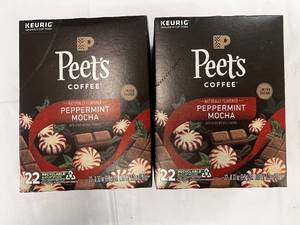 lot 165 image: 2x 22ct Peets Peppermin Mocha K-cups