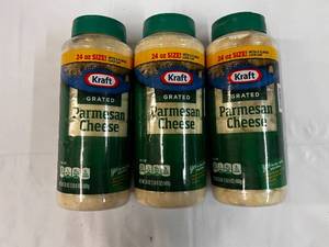 lot 274 image: 3x 24oz Parmasean Cheese