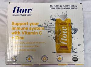 lot 315 image: 12x 16.9oz Flow Vitamin-Infused Water-Lemon