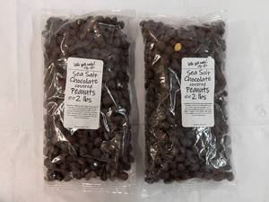 lot 327 image: 2x 2lb bags Sea Salt  Chocolate Covered Peanuts