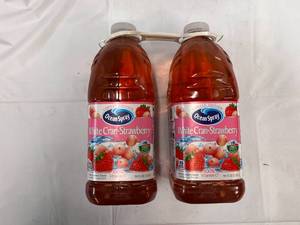 lot 86 image: 2x 96oz Bottles White Cran-Strawberry Juice
