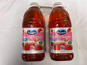 lot 87 image: 2x 96oz Bottles White Cran-Strawberry Juice