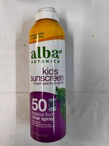 lot 228 image: 6x  6oz cans Alba Kids Sensitive Sunscreen Spray
