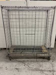 lot 20 image: Metro Stainless Steel Mobile Wire Transport Storage Unit - In Good Condition
