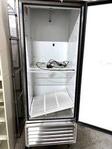 lot 70 image: WOW MSRP $3800 True T-23 Stainless Steel Single Door Reach-In Cooler NSF Approved Refrigerator Locking With Key - Excellent Working Condition Outside Temperature Indicator No Longer Works - Comes With Inside Temp Monitor