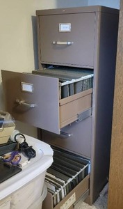 Metal filing cabinet