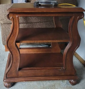Wood end table