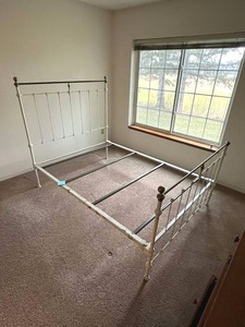 Vintage Brass, Steel, and Cast Iron Full Size Bed Frame - Bring Help to Move