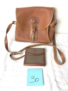 Brown Leather Dooney & Bourke Crossbody Purse and Wallet (Purse is 9 T x 10 W)