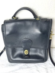 COACH Black Leather SatchelCrossbody Purse (9 x 9)