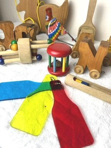 Vintage Toy Lot including Aarikka (Finland) and Brio (Sweden)