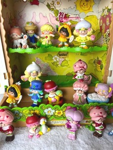 Vintage 1980s Strawberry Shortcake Strawberry Land PVC Miniatures with Display Case