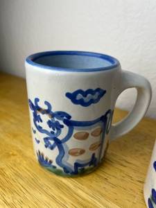 Vintage M. A. Hadley Hand Painted Mug Lot (3.75 Tall)