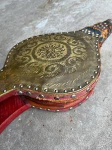 Primitive Brass and Leather Fireplace Bellows