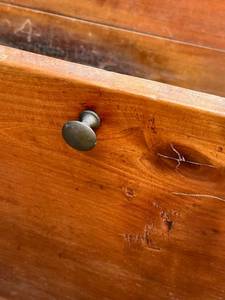 Large Antique Wooden Baby Cradle (39.5 W x 22 T)