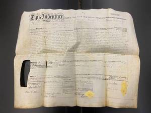 lot 1 image: 1865 Historical Legal Document - Property Indenture