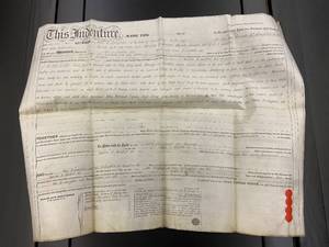lot 8 image: 19th Century Historical Legal Document - Indenture from Philadelphia