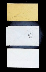 lot 15 image: Assortment of Three Vintage Postmarked Envelopes