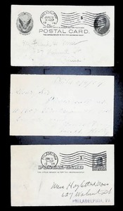 lot 24 image: Trio of Vintage Postcards with Handwritten Correspondence