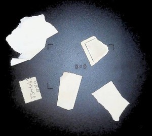 lot 43 image: Assorted Collection of Vintage Postal Stamp Fragments