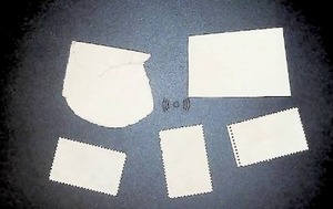 lot 45 image: Assorted Collection of Vintage Postal Stamp Fragments