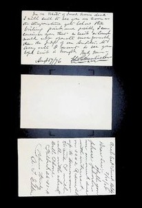 lot 46 image: 3 Vintage Postcards with Handwritten Messages
