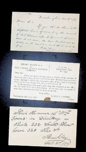 lot 49 image: 3 Vintage Postcards with Handwritten Messages