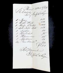 lot 97 image: Authentic 1864 Civil War Era Handwritten Ledger