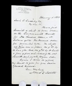 lot 99 image: Original 1863 Civil War Era Letter Signed by Samuel K. Ashton