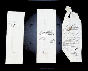 lot 114 image: Set of Three Antique Banking Documents, Circa 1860s
