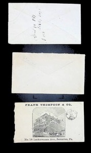lot 128 image: Vintage Postal Envelopes with Historical Stamps and Postmarks