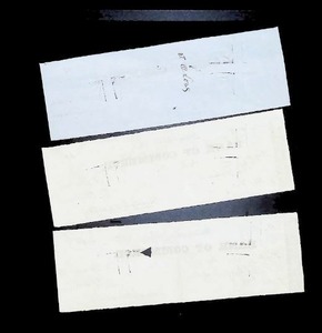 lot 136 image: 1861 Antique Bank of Commerce Checks Trio