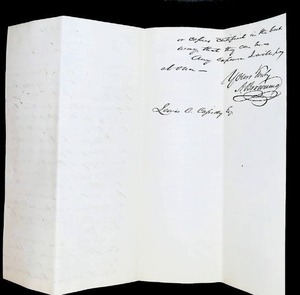 lot 158 image: 1863 Handwritten Letter - Historical Manuscript with Notable