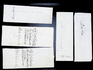 lot 164 image: Set of Five Vintage Banking Cheques from Philadelphia, Circa 1857-1861