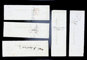 lot 166 image: Set of Five Antique 1860 Bank of Commerce Checks from Philadelphia