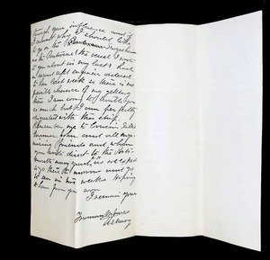 lot 180 image: 19th Century Handwritten Letter with Historical References