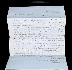 lot 182 image: 1862 Authenticated Civil War Era Correspondence from Paris, Kentucky