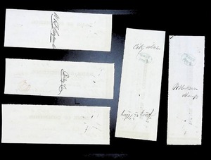 lot 190 image: Antique 1800s Bank of Commerce Checks Ensemble