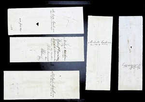 lot 191 image: Antique 1800s Bank of Commerce Checks Ensemble