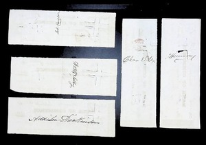 lot 197 image: Antique 1800s Bank of Commerce Checks Ensemble