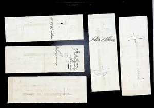 lot 199 image: Antique 1800s Bank of Commerce Checks Ensemble