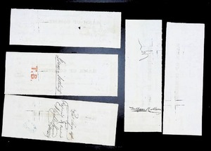 lot 211 image: Antique 1800s Bank of Commerce Checks Ensemble