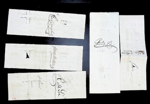 lot 212 image: Antique 1800s Bank of Commerce Checks Ensemble