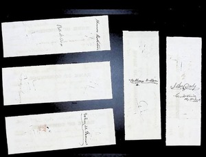 lot 222 image: Antique 1800s Bank of Commerce Checks Ensemble