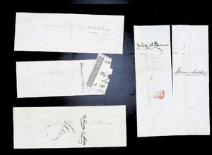 lot 225 image: Antique 1800s Bank of Commerce Checks Ensemble