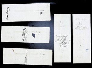 lot 231 image: Antique 1800s Bank of Commerce Checks Ensemble