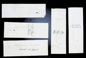 lot 232 image: Antique 1800s Bank of Commerce Checks Ensemble