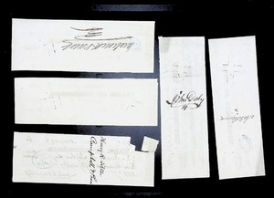 lot 233 image: Antique 1800s Bank of Commerce Checks Ensemble